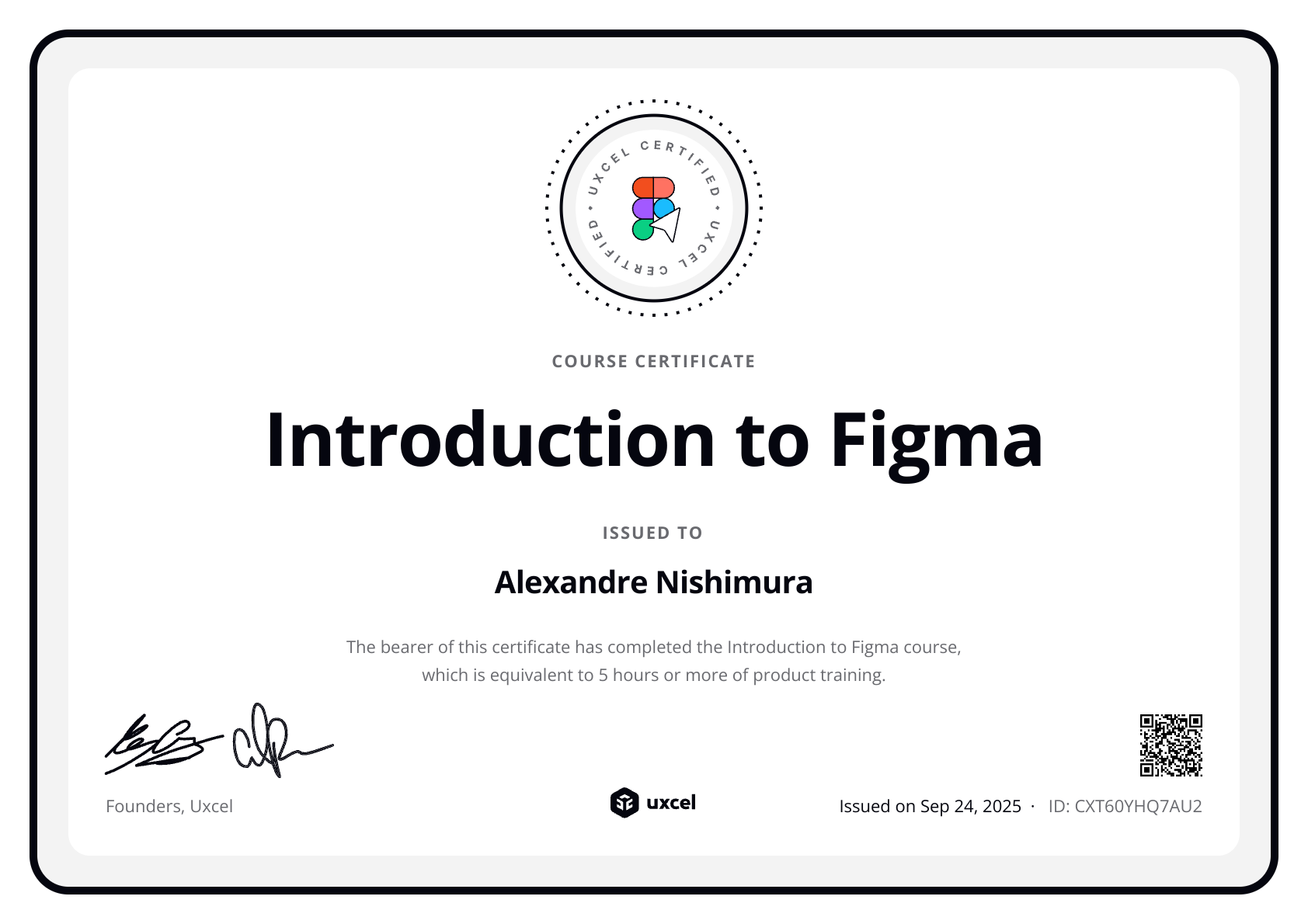 Alexandre's certificate